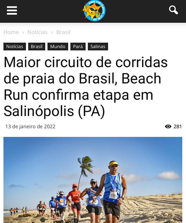 Maior circuito de corridas de praia do Brasil, Beach Run confirma etapa em Salinópolis (PA)