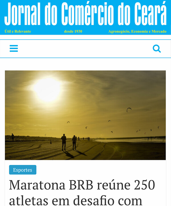 Maratona BRB reúne 250 atletas em desafio com areia e trecho noturno no litoral do Ceará