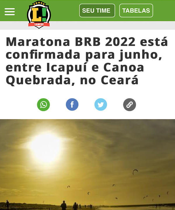 Maratona BRB 2022 está confirmada para junho, entre Icapuí e Canoa Quebrada, no Ceará